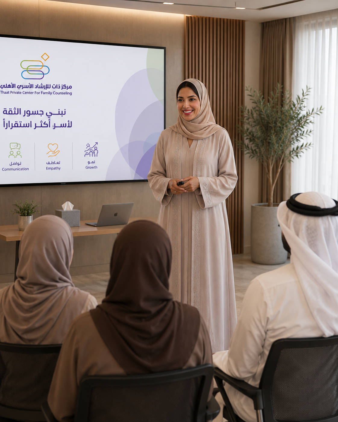 البرامج التدريبية — جلسة إرشاد في مركز ذات